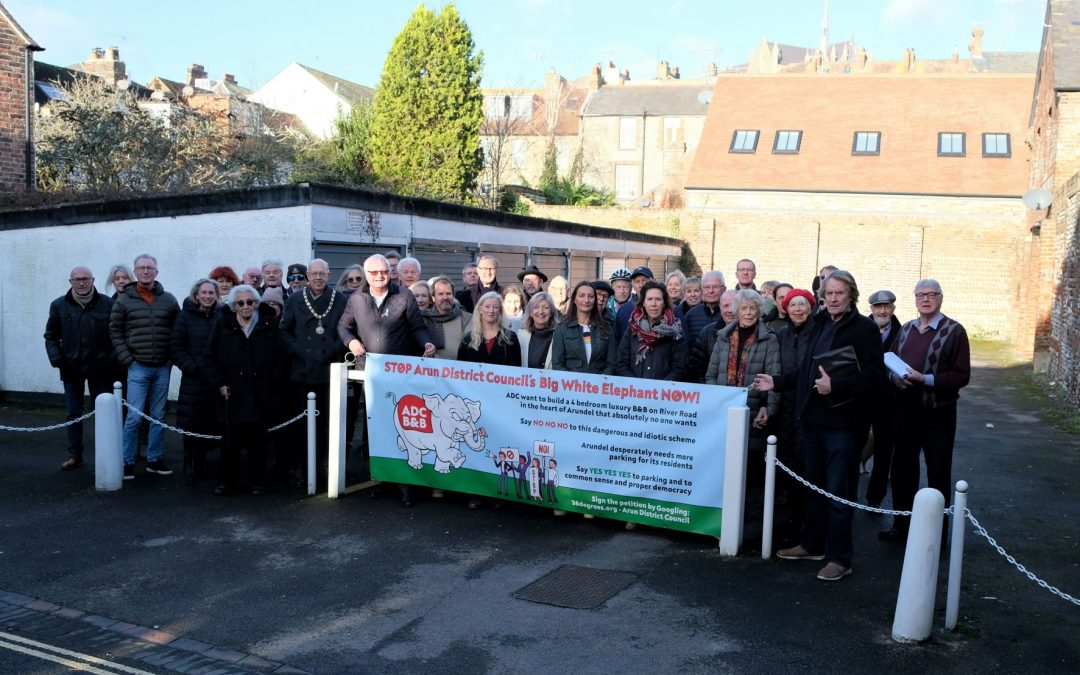 BATTLE HEATS UP OVER ARUN DISTRICT COUNCIL’S “BONKERS” PLAN TO BUILD A “WHITE ELEPHANT” AIRBNB IN RIVER ROAD