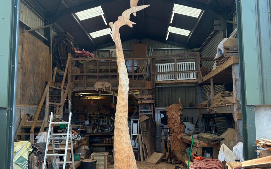 Screaming swift sculpture